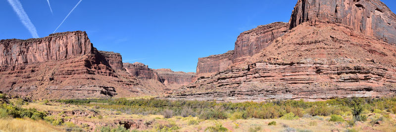 Moab panorama views colorado river jackass canyon red cliffs canyonlands arches national park, utah