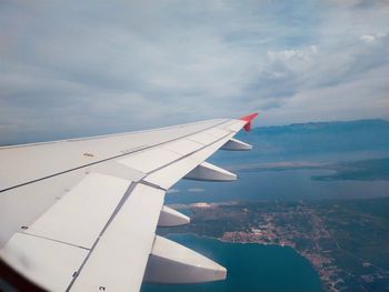 Airplane flying in sky