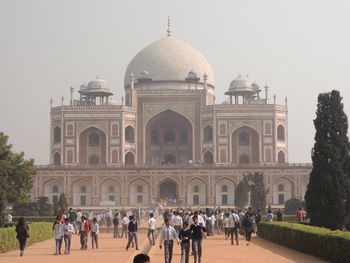 People walking in front of humayuns tomb