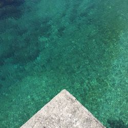 Close-up of water against blue sky