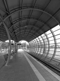 View of railroad station platform