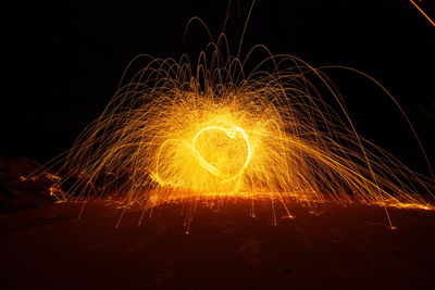 Wire wool at night