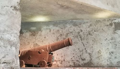 Close-up of old fort