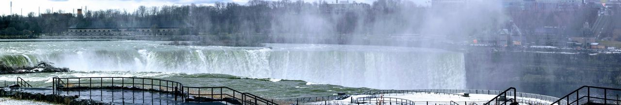 Panoramic view of waterfall