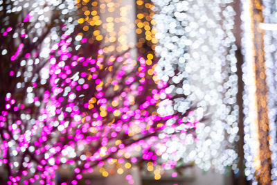 Defocused image of illuminated lights