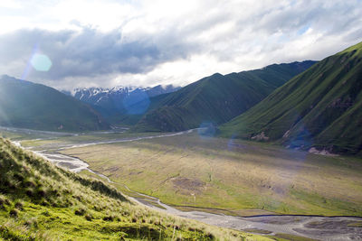 Scenic view of landscape against sky