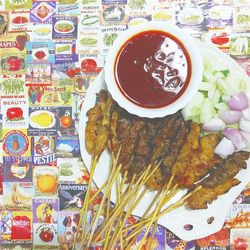 Close-up of food on table