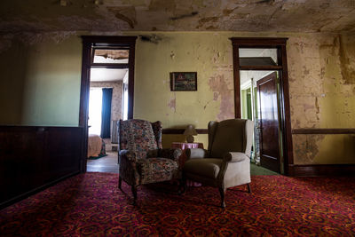 Interior of abandoned house