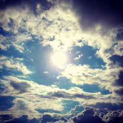 Low angle view of cloudy sky