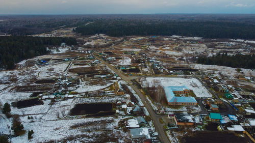 High angle view of cityscape