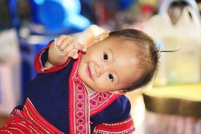 Portrait of cute baby girl