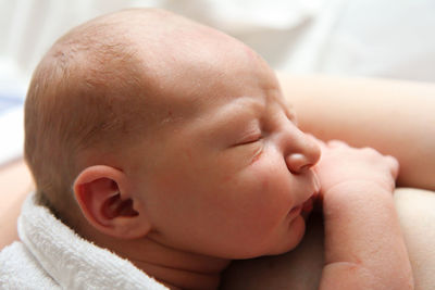 Close-up of baby boy