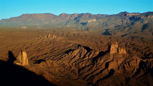 Scenic view of desert against sky