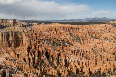 Panoramic view of landscape against cloudy sky