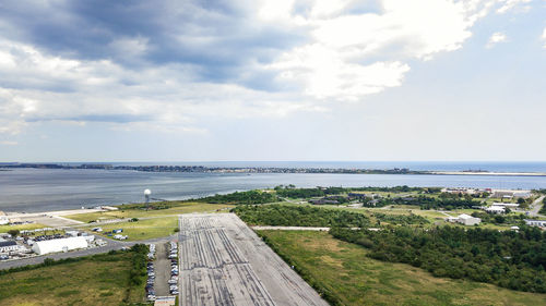 Scenic view of beach and sea against sky