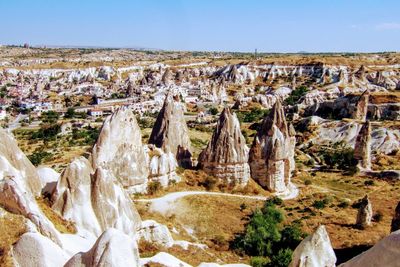 Panoramic view of landscape against clear sky