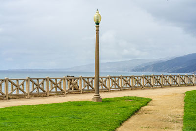 View of bridge over sea against sky