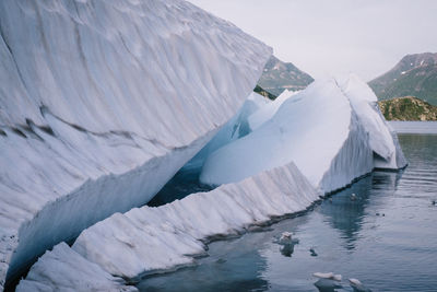 Scenic view of frozen lake