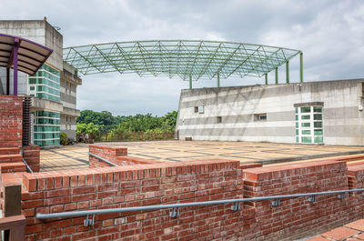 Low angle view of building against sky