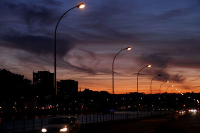Street lights at night