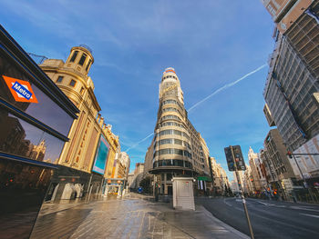 Low angle view of buildings against sky