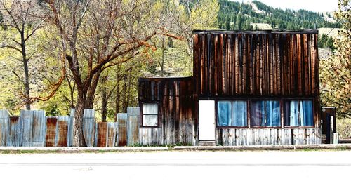 Built structure with trees in background