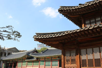 Low angle view of temple