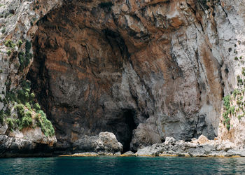 Rock formations in sea