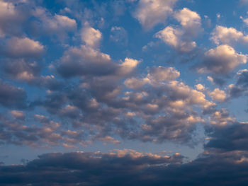 Low angle view of sky during sunset