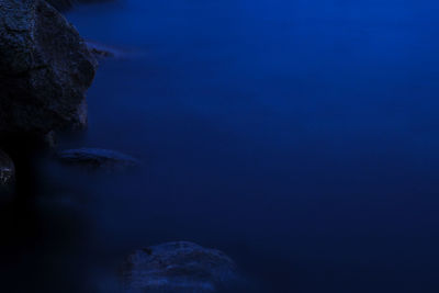 Rock formation in sea