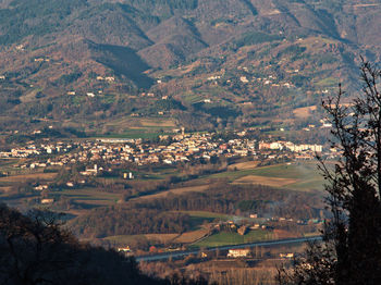 High angle view of townscape