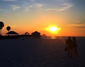 Scenic view of sunset over sea