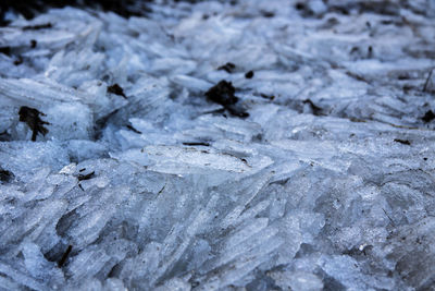 Close-up of snow in winter