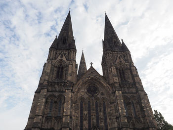 Low angle view of church against sky