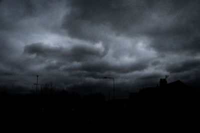 Low angle view of cloudy sky