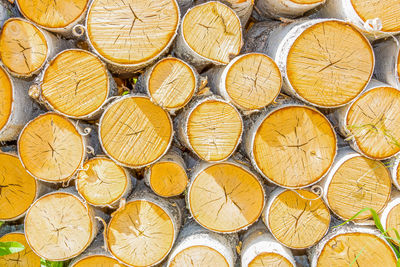 Full frame shot of firewood