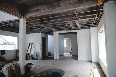 Interior of abandoned building