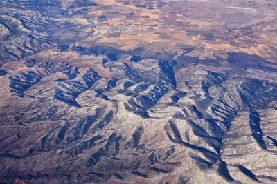 Rocky mountains aerial from airplane southwest colorado and utah. united states of america. usa.