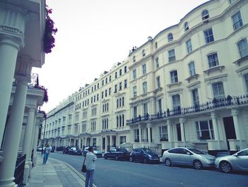 City street with buildings in background