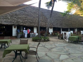 Empty chairs in restaurant