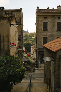 City of sartène in the south of corsica, buildings in city