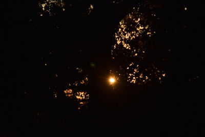 Low angle view of sky at night