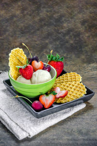 Close-up of fruits in bowl