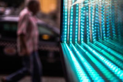 Close-up of illuminated electric lights