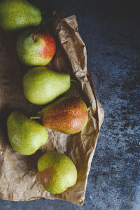 High angle view of fruits