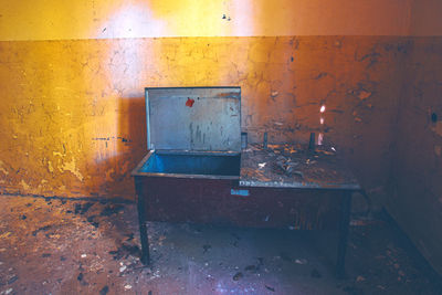 View of weathered wall