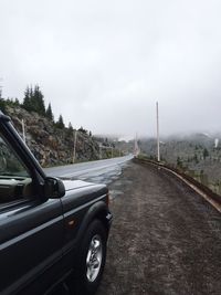Car on road against sky