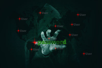 Digital composite image of people with text against gray background