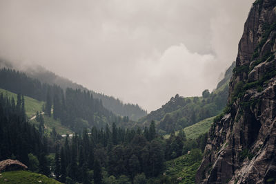 Panoramic view of mountains against sky