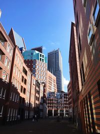 Low angle view of buildings against sky